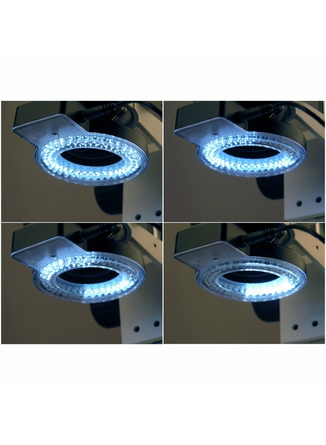 AmScope إضاءة حلقة مجهرية مدمجة 72 مصباح LED 72 أمبير بأربع مناطق مع محول - Image 2