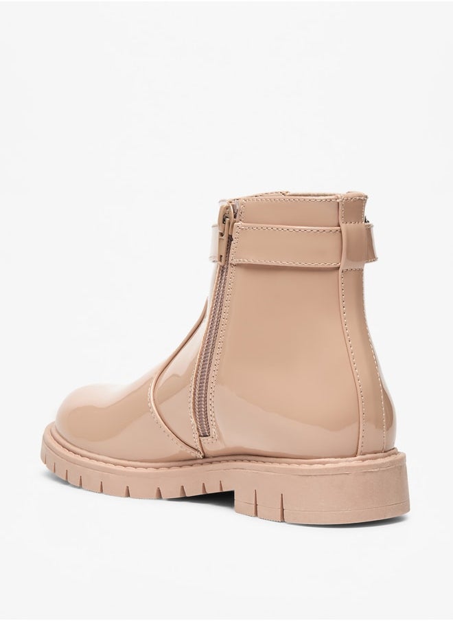 Flora Bella By Shoexpress Girl's Heart Accent High Cut Boots with Zip Closure  - Image 2