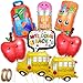 AxiyanX Back to School Balloons 8Pcs 18 Inch Big Foil Balloons Kit for First Day of School Kindergarten Graduation Welcome Party Decor Includes Bus Apple Crayon Pencil Balloon style1 - Image 3