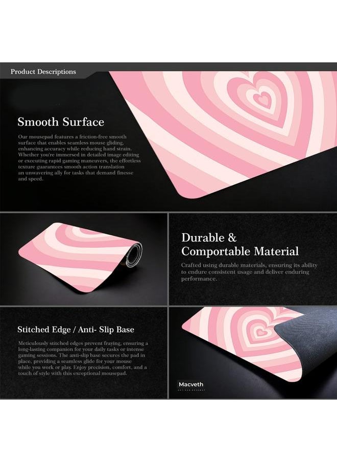 Bluejw - Amazon Cross-border Hot Hypnotic Heart Mouse Pad Large Heart Mouse Pad Office Desk Mat Cute Style Series - Image 1