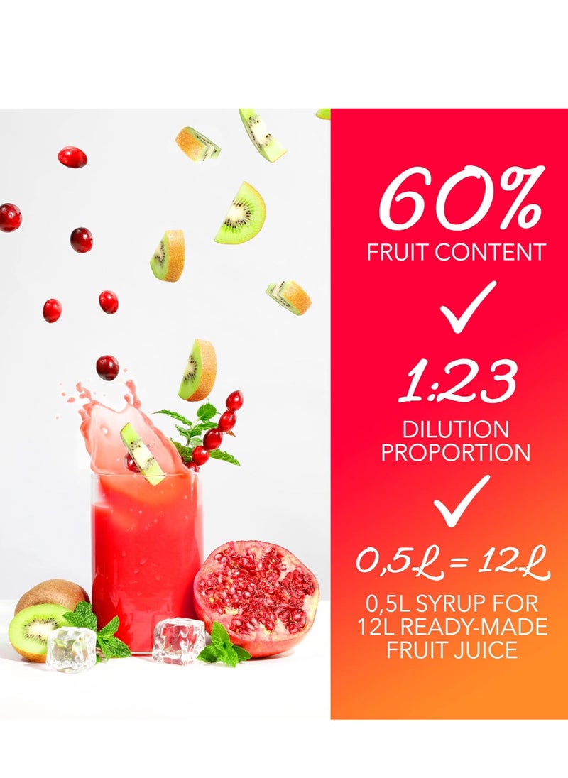 Fruttamax FruttaMax - Fruit Syrup Concentrate | Less Sugar | with 60% Fruit Content | Suitable for soda Machine 500ml (Orange)  - Image 4