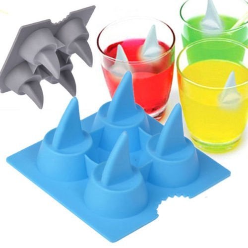 RIANZ Cool Shark Fin Shark Drink Ice Tray Silicone Ice Cube Mould Freeze Mold DIY Ice Cream Tools Cooking Tools - Image 1