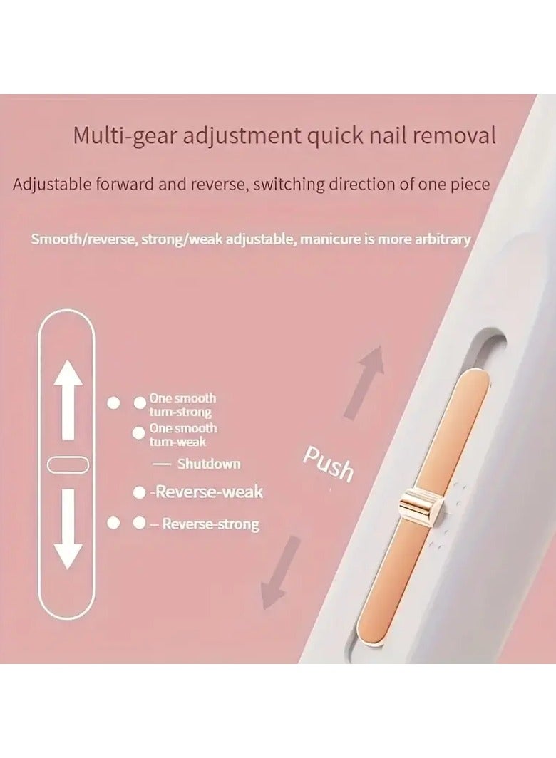 Goolsky مبرد أظافر محمول، مثقاب أظافر كهربائي مع 5 رؤوس مثقاب، شحن USB مع ضوء LED، سرعة قابلة للتعديل لأدوات العناية بالأظافر والمناكير - Image 5