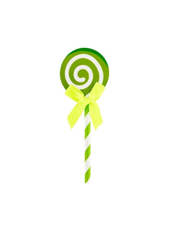 Restaurantware Top Cake 5.3 X 2 Inch Cake Toppers, 100 Swirl Design Cake Topper Inserts - Durable, With Bow Detail, Green Paper Cake Decoration, Birthday, Baby Shower, Wedding, Supplies - Image 1
