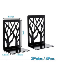 Bookends Book Stand Book Ends for Shelves Bookends for Office Book Ends for Heavy Books, Book Shelf Holder Stand Home Decorative Metal Bookend Supports Book Stoppers Black 1 Pairs