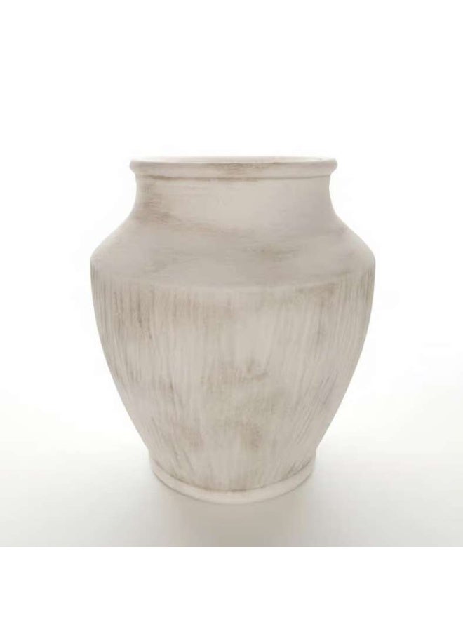 Pan Home مزهرية لوسيان من الطين - بيضاء - Image 4