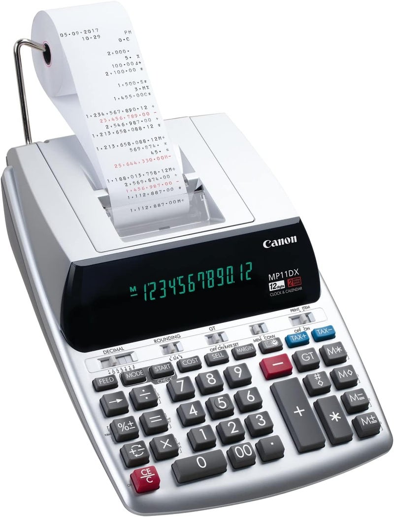 Canon Office Products 2198C001 MP11DX-2 Desktop Printing Calculator with Currency Conversion, Clock and Calendar - Image 3