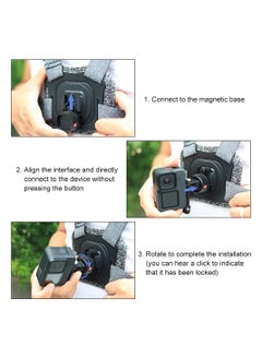 SYOSI Magnetic Suction Adapter Tripod Adapter Quick Release Base Mount Action Camera Accessories Screws Free with Magnetic Base Compatible with 11/10/9/8/7 Insta 360 AKASO DJI Action  - Image 3