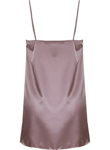 Magic Form 87430 Women's Satin Nightgown with Thread Strap-Rose Dried  - Image 2
