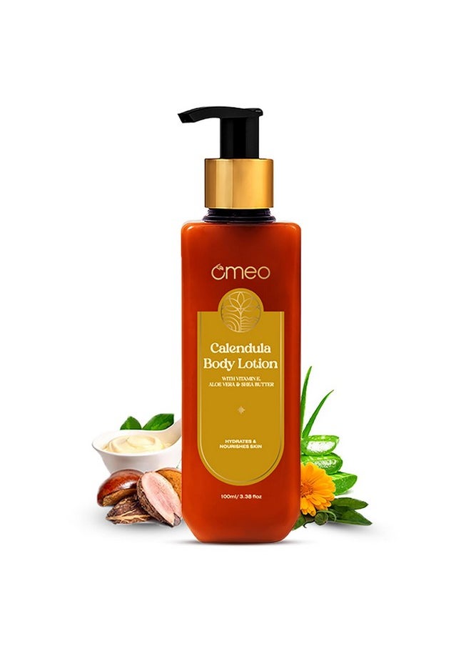 Omeo - Omeo Calendula Body Lotion for winter dry skin with Goodness of Calendula, Shea Butter, Aloe Vera and Vitamin E | Non-Sticky, Moisturizer Cream, Glow, for Women & Men-100ml - Image 1