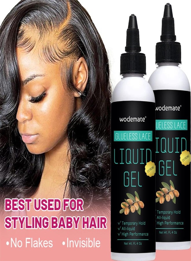 wodemate Lace Bonding Gel - Glueless Lace Liquid Gel, Invisible Bonding Wig Glue, Temporary Hold for Lace Front Wigs and Hair, Non Toxic & Skin-Friendly Formula, 4OZ - Image 3