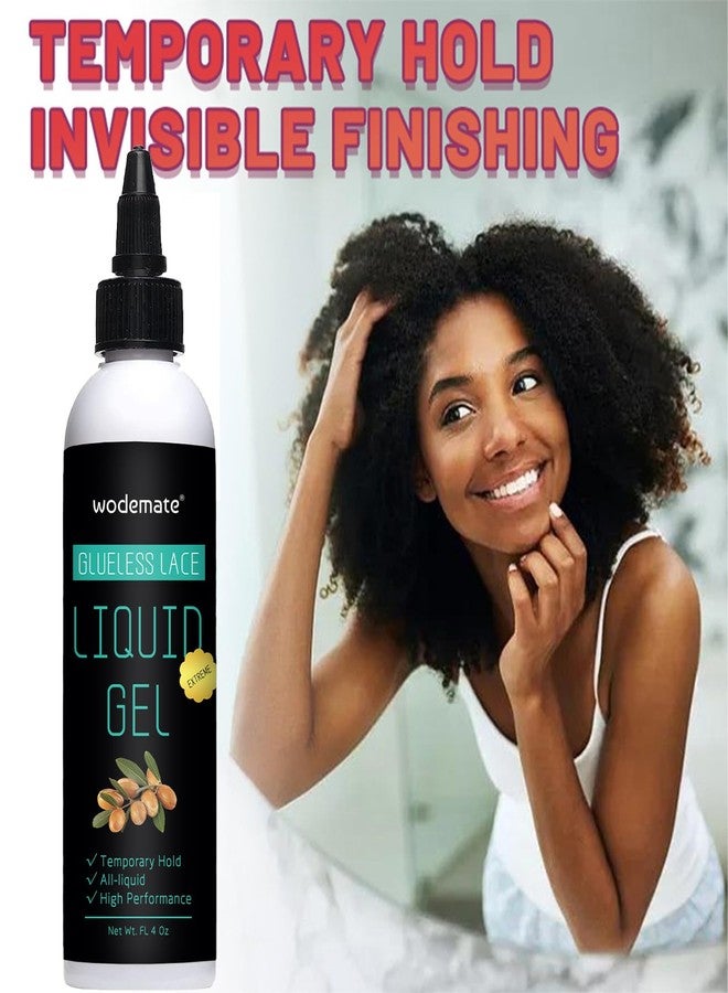 wodemate Lace Bonding Gel - Glueless Lace Liquid Gel, Invisible Bonding Wig Glue, Temporary Hold for Lace Front Wigs and Hair, Non Toxic & Skin-Friendly Formula, 4OZ - Image 5