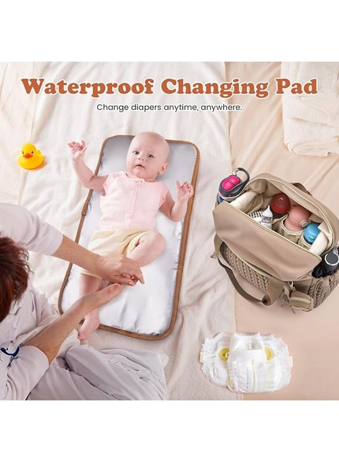 LENND Diaper Bag Tote, Large Capacity Baby Diaper Bags for Mothers, Hospital Bag for Labor Delivery, Mommy Bags Nappy Bag with Pacifier Case and Changing Pad - Image 2