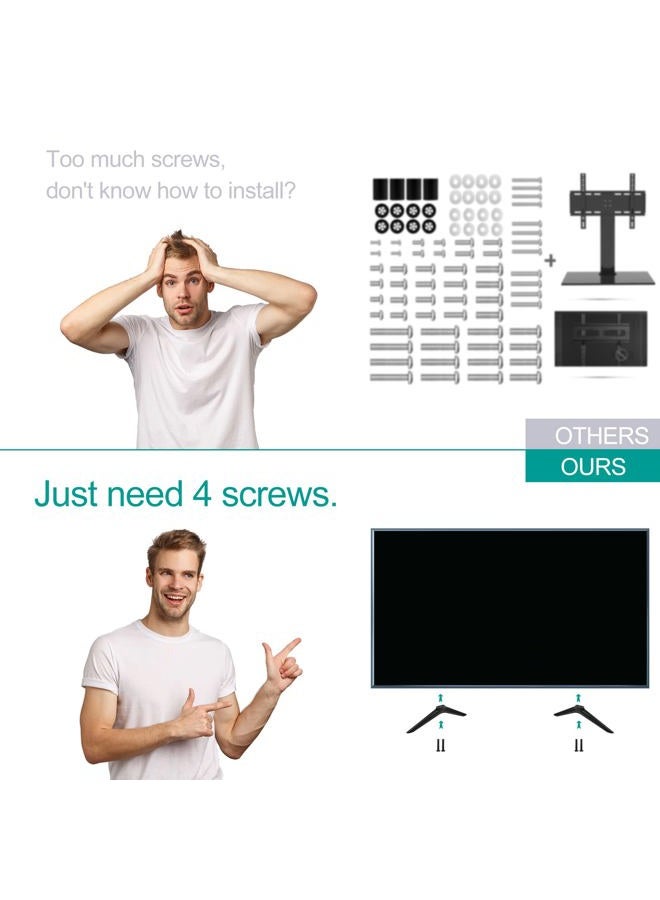 Dinghosen TV Stand for Hisense Roku Smart TV, 32-43 inches, Tabletop Mount, Replacement for Hisense TV Stand with Screws and Instruction - Image 5