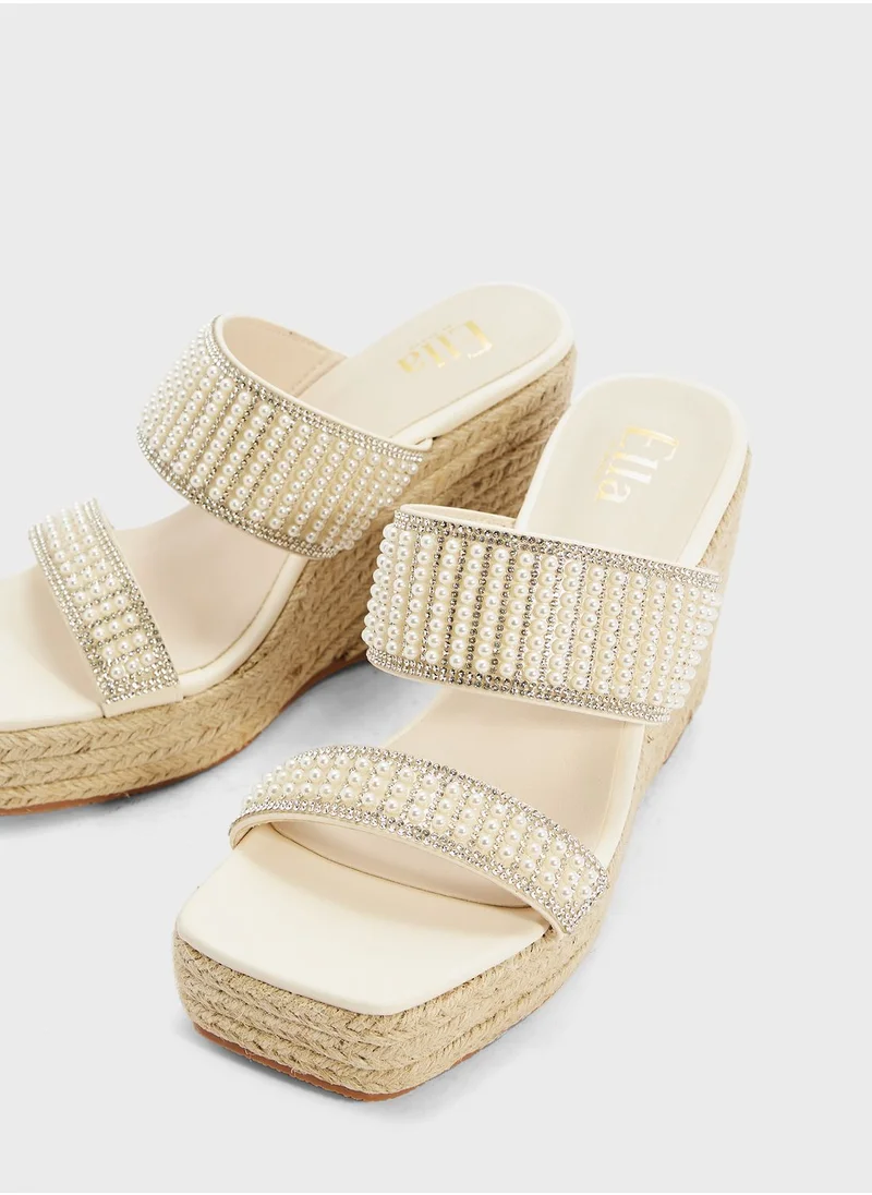 ELLA Jewelled & Embellished Wedge Sandal