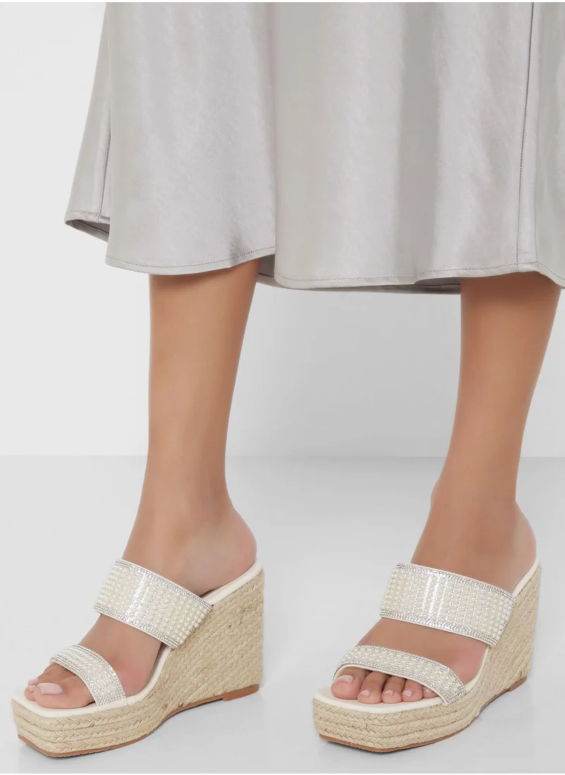 ELLA Jewelled & Embellished Wedge Sandal