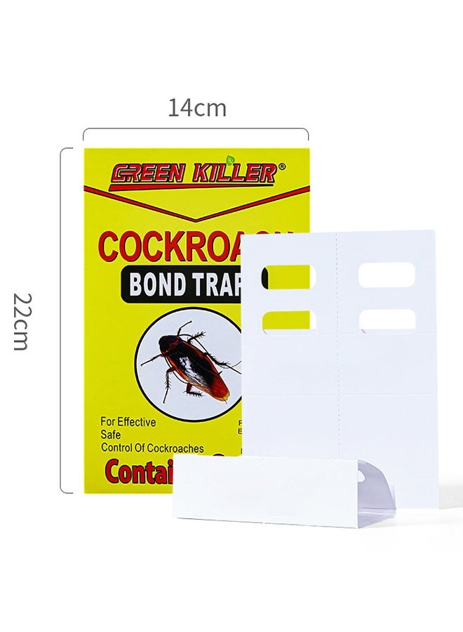 GREEN KILLER 3 packs of 18 pieces Cockroach Bond Traps, Fly Stickers Safe Energy-Saving Environmentally Friendly Strong Sticky Paper Insect Catcher Self-Adhesive Trap, Foldable Design - 22 x 14cm - Image 3