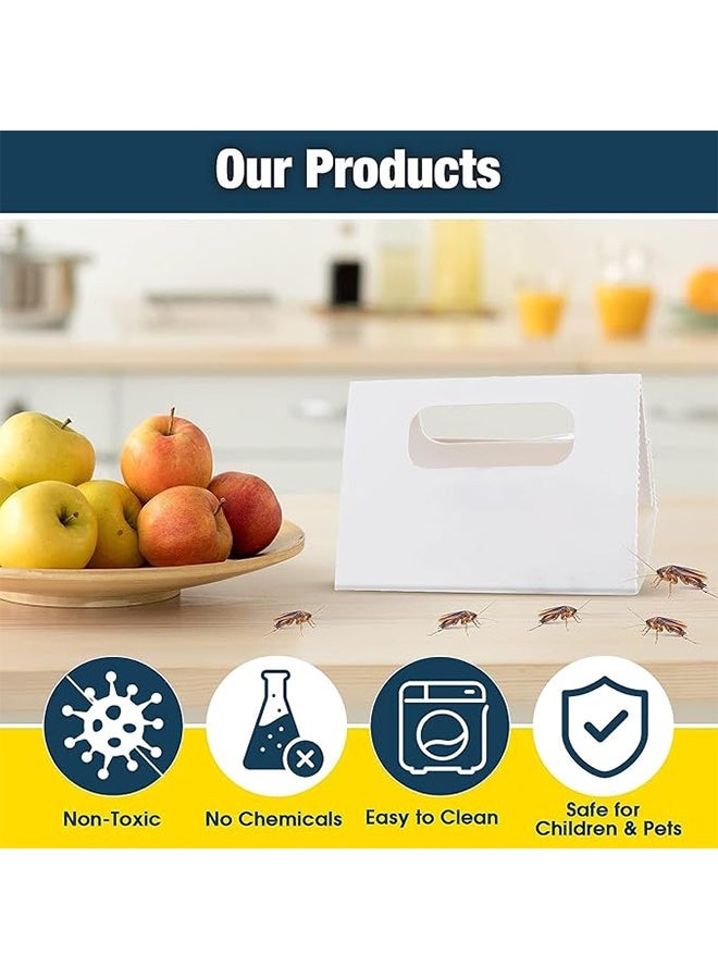 GREEN KILLER 3 packs of 18 pieces Cockroach Bond Traps, Fly Stickers Safe Energy-Saving Environmentally Friendly Strong Sticky Paper Insect Catcher Self-Adhesive Trap, Foldable Design - 22 x 14cm - Image 5