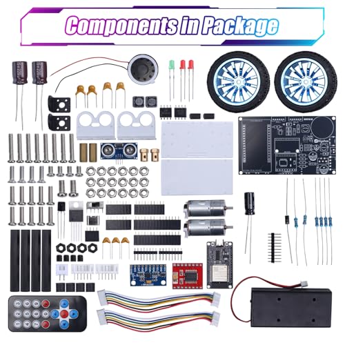 MIOYOOW DIY SelfBalancing Robot Car Kit Soldering Practice STEM Project with Ultrasonic Obstacle Avoidance WiFi IR Dual Control Electronic Solder Engineering Kit for Kids Ages 15 - Image 5