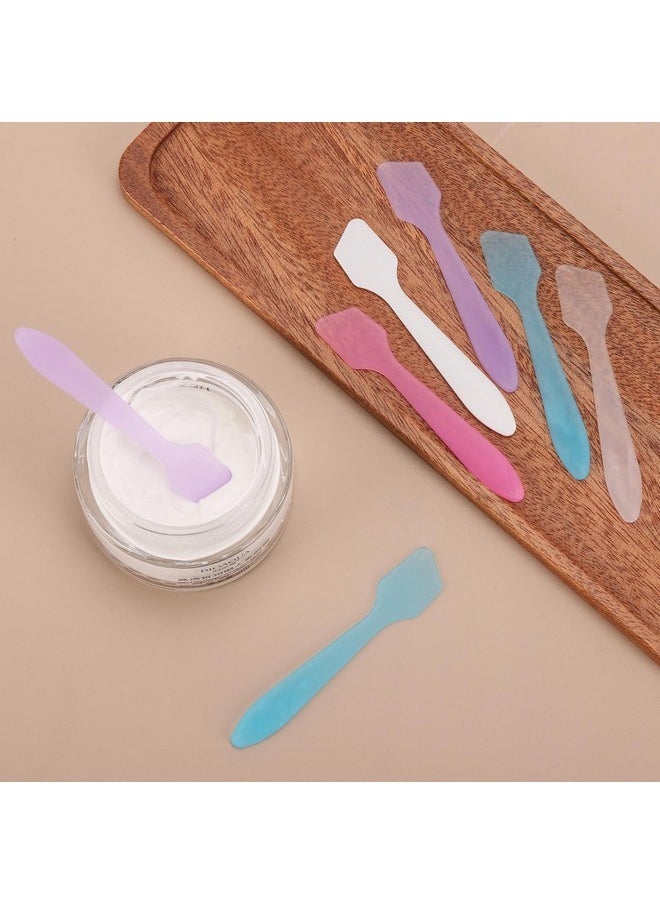 Tbestmax - 300 Pcs Mini Cosmetic Spatulas 3.2" X 0.6" Disposable Makeup Spatulas Plastic Spatulas Facial Creams Skin Care Spatulas Multicolor - Image 1