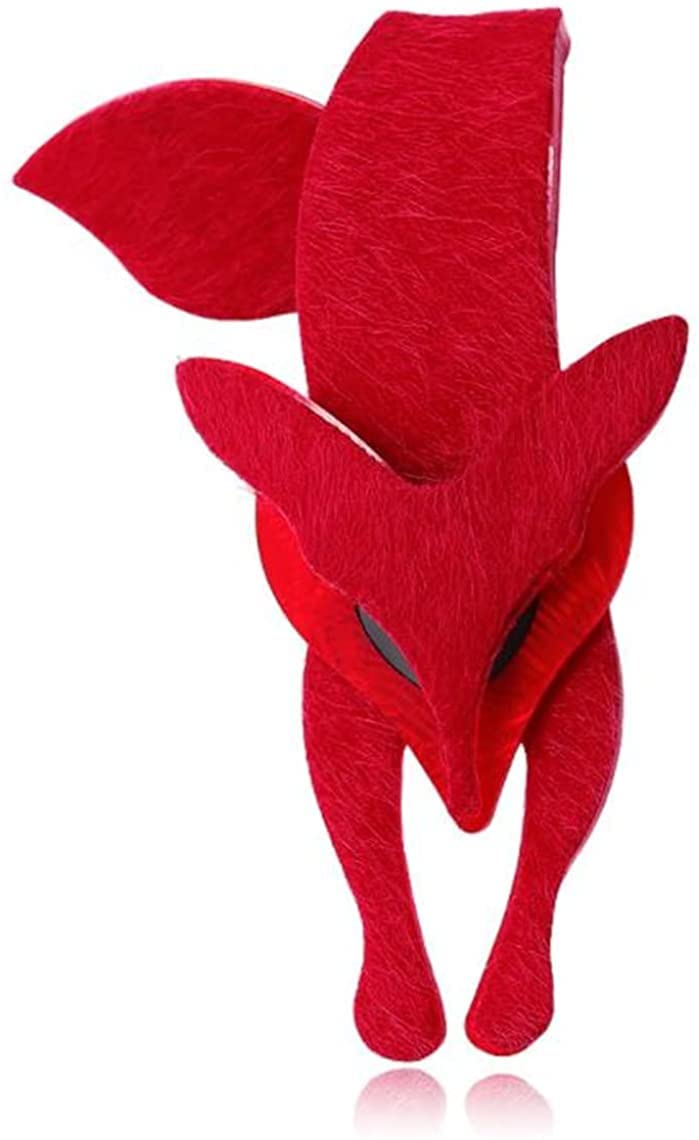 KAWADU Fashion Fox Pin Brooch For Women Big Cute Acrylic Animals Brooch Lapel Pin Vintage Scarf Clip Female Jewelry - Image 1