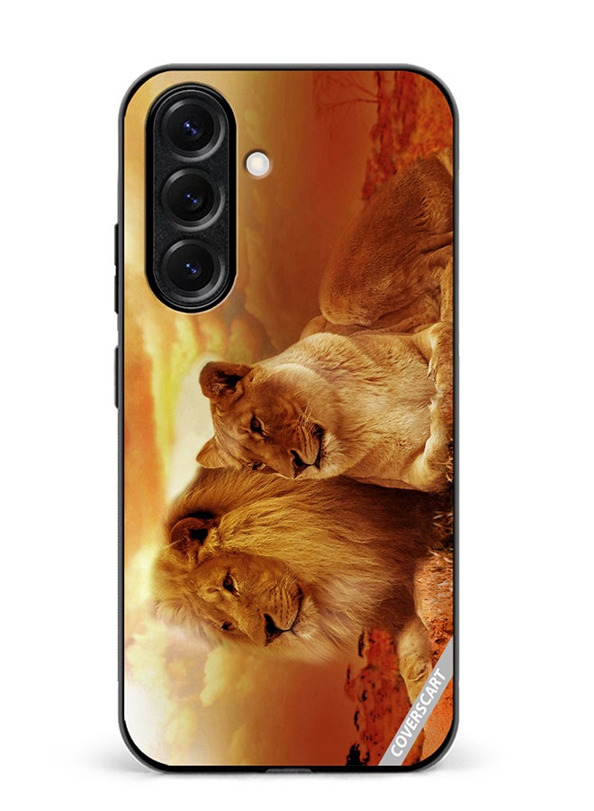 VR CREATIVE Protective Case Cover For Samsung Galaxy S25 Plus King Queen Of Jungle Design Multicolour