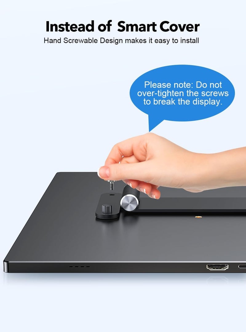Uperfect Portable VESA Monitor Stand with Hand Screw, 7 to 18.5 inch Freestanding VESA Monitor Desk Mount with Swivel/Tilt/Rotation, Fits Screen with M3/M4*75MM - Image 2
