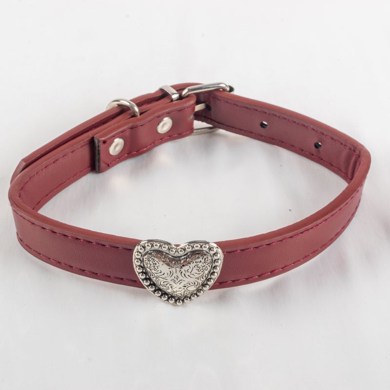 Maron Leather Neck Choker - Image 1