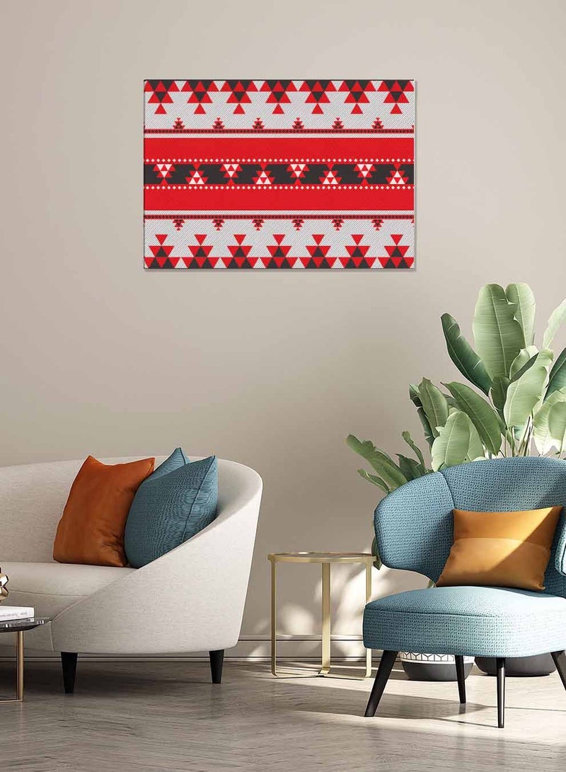 لوحة كانفاس على إطار خشبي، تصميم نمط بدوي عربي بمنظر أفقي، للمنزل، غرفة المعيشة، المكتب، الديكور - Image 1