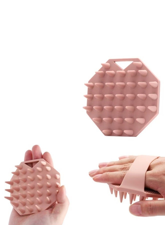 Loquat 2 Soft Silicone Skin Scrubbers - Body Scrubber Exfoliating Brush Bath Shower Tool, with Gentle Manual Face Cleansing Wash Scrubber, with Hair Scalp Massager Shampoo Brush - Image 4