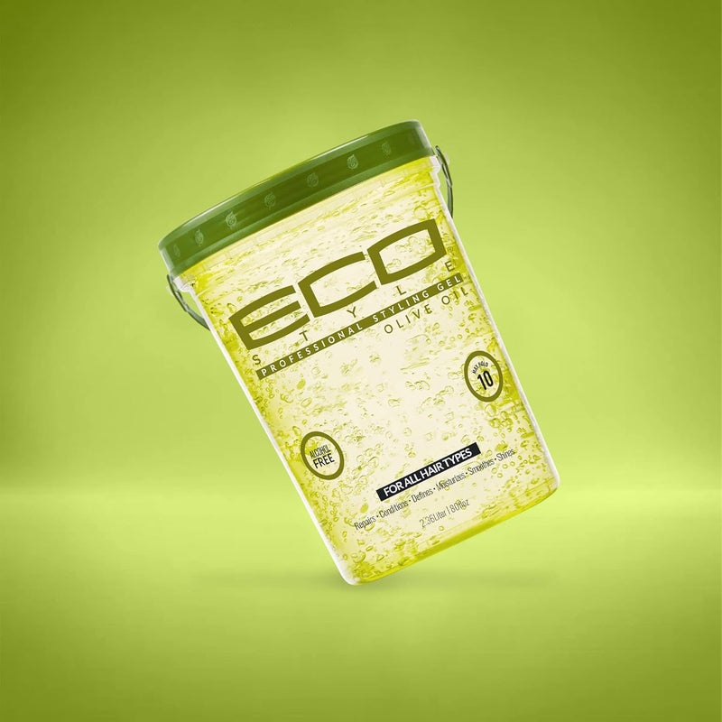 Eco Style Ecoco Gel Olive Oil - 100% Pure Olive Oil - Adds Shine And Tames Split Ends - Weightless Style - Nourishes And Repairs - Adds Moisture To The Scalp - Superior Hold - Healthy Shine - 80 Oz - Image 3