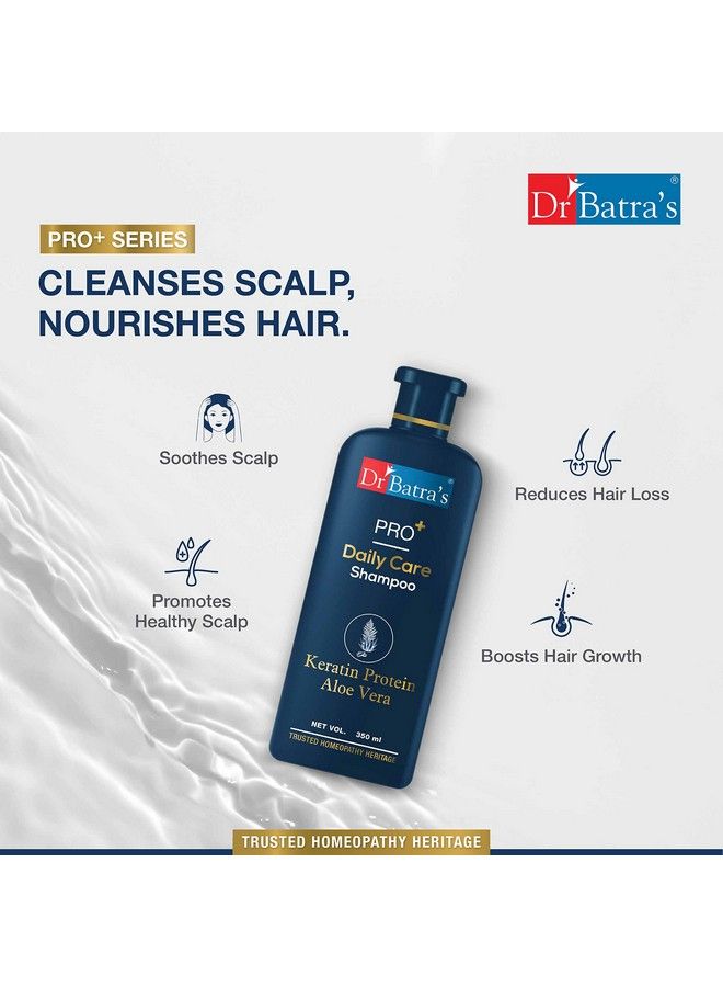 Dr Batra's Pro+ Daily Care Shampoo 350 Ml Pro+ Conditioner 350 Ml Highly Rich In Proteins Aloe Vera Extracts Moroccan Argan Oil & Green Tea For Soft Shinenourishing & Gentle Hair (Pack Of 2) - Image 4