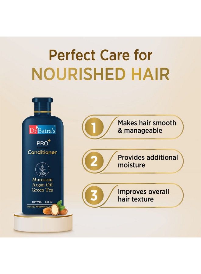 Dr Batra's Pro+ Daily Care Shampoo 350 Ml Pro+ Conditioner 350 Ml Highly Rich In Proteins Aloe Vera Extracts Moroccan Argan Oil & Green Tea For Soft Shinenourishing & Gentle Hair (Pack Of 2) - Image 5