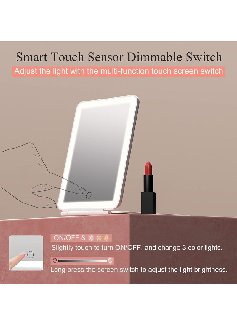 Cool Baby Portable Lighted Makeup Beauty Mirror 3 Color Lighting Dimmable Touch Screen Tabletop LED  - Image 3