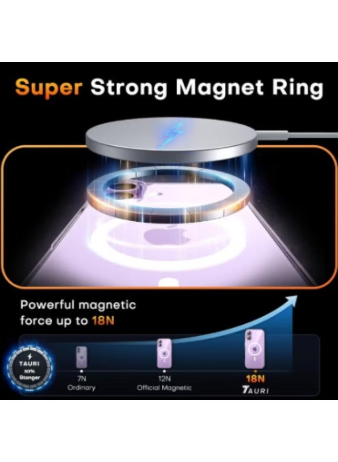 RTZ 3in1 case for iPhone 17, a set consisting of a protective case that is scratch and yellowing-resistant in the short term and supports MagSafe wireless charging, a shatterproof screen protector, and a glass camera protector, a complete set to protect your device from scratches, drops and breakage (3in1) - Image 2