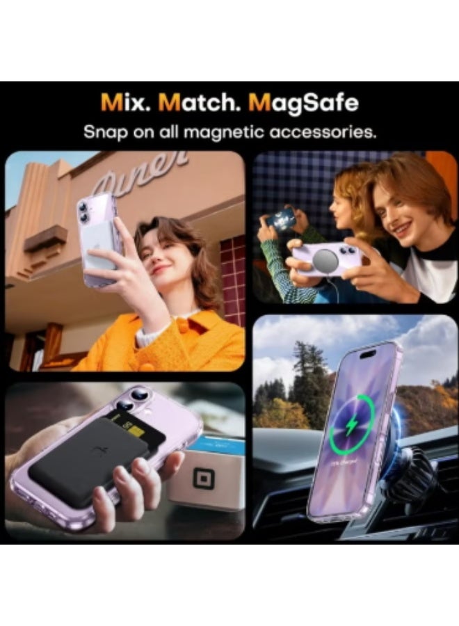 RTZ 3in1 case for iPhone 17, a set consisting of a protective case that is scratch and yellowing-resistant in the short term and supports MagSafe wireless charging, a shatterproof screen protector, and a glass camera protector, a complete set to protect your device from scratches, drops and breakage (3in1) - Image 5