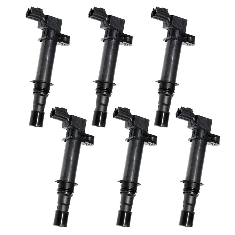 MAS Set of 6 Ignition Coil Pack Compatible with Jeep Dodge Ram Mitsubishi Cherokee Liberty Commander Dakota Durango Nitro 1500 37L V6 Replacement For UF270 UF297 UF399