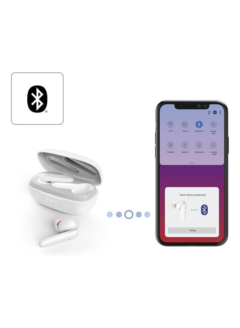 هاما 184079 Passion Clear Bluetooth ANC True Wireless Earbuds, White  - Image 2