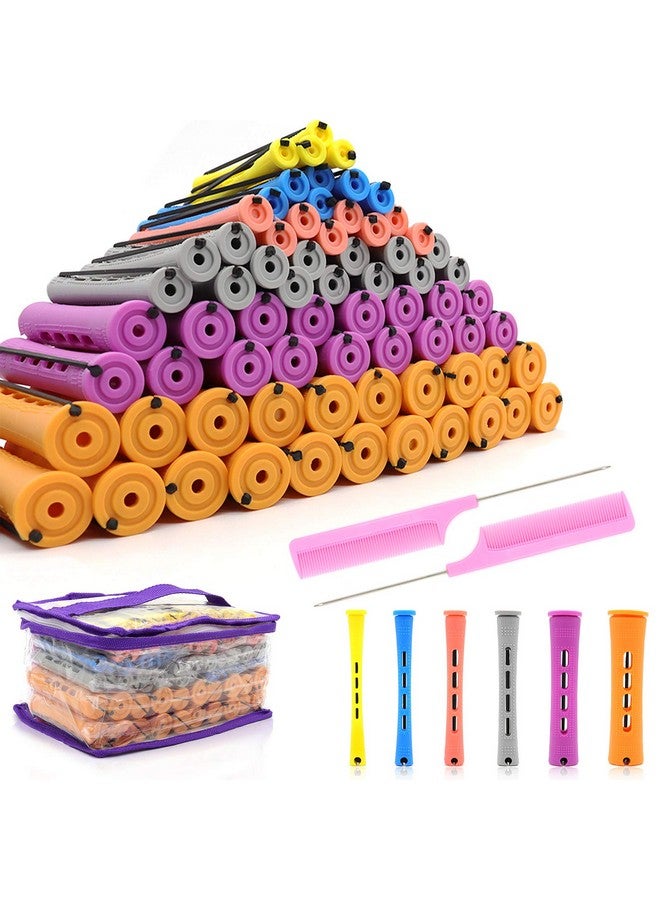 Lovppy 120Pcs Hair Perm Rods Set 6 Sizes Plastic Hair Cold Wave Rods Heatless Perming Rods Hair Curlers Rollers With Pintail Comb For Long Short Straight Curly Natural Hair Diy Hairdressing Styling Tools - Image 1