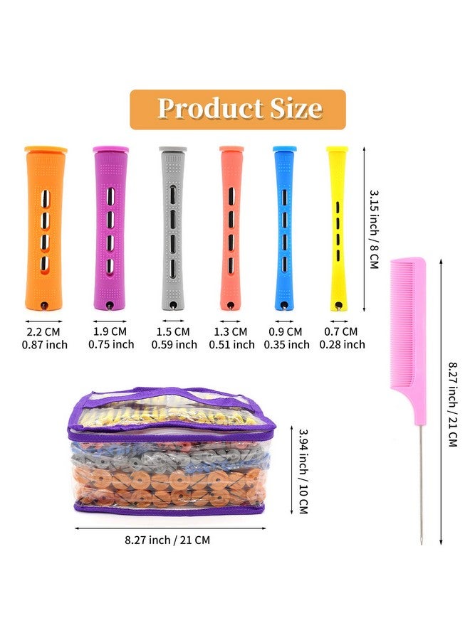 Lovppy 120Pcs Hair Perm Rods Set 6 Sizes Plastic Hair Cold Wave Rods Heatless Perming Rods Hair Curlers Rollers With Pintail Comb For Long Short Straight Curly Natural Hair Diy Hairdressing Styling Tools - Image 4