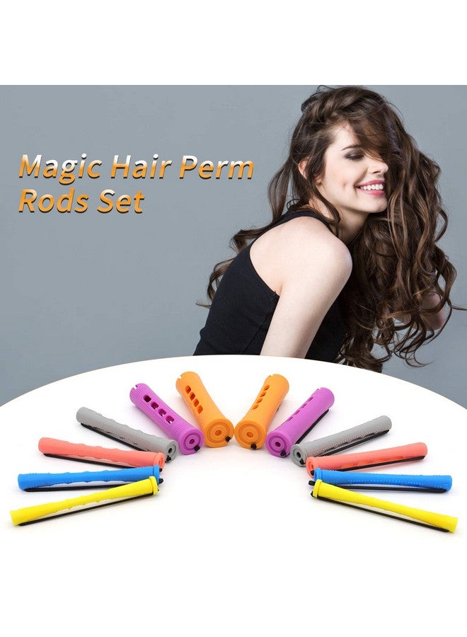 Lovppy 120Pcs Hair Perm Rods Set 6 Sizes Plastic Hair Cold Wave Rods Heatless Perming Rods Hair Curlers Rollers With Pintail Comb For Long Short Straight Curly Natural Hair Diy Hairdressing Styling Tools - Image 3