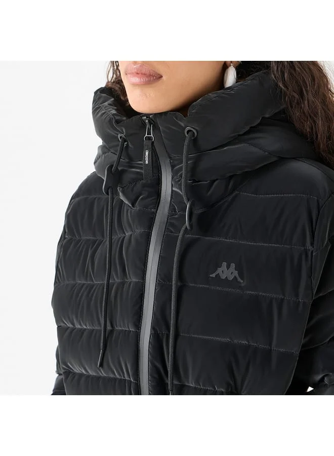 Kappa Kappa Quilted Jacket with Hood and Long Sleeves