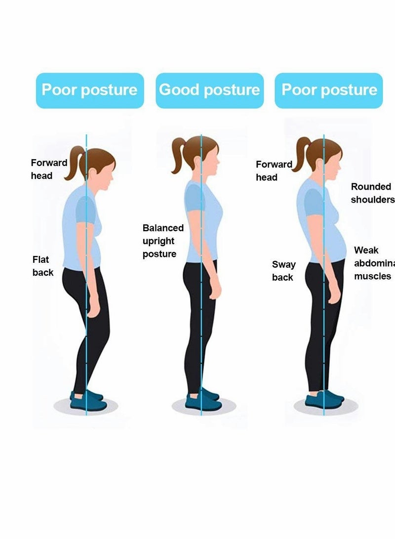 Invisible Back Posture Corrector Brace for Men & Women - Comfortable Support for Slouching & Upper Back Pain Relief (Black) - Image 3