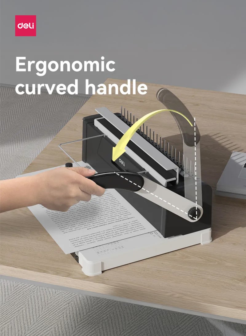 ديلي ماكينة تجليد متعددة الوظائف T325 مقاس A4 – تثقيب 15 ورقة، تجليد حتى 280 ورقة، حلقات سلكية ومطاطية - Image 5