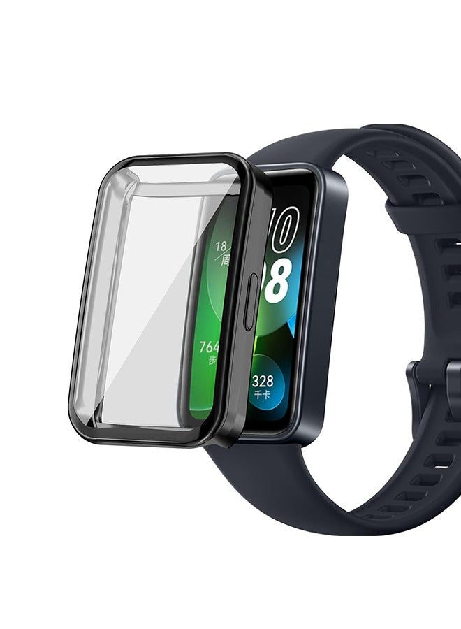 Premium Screen Protector For Huawei Band 9/8,Ultra-Thin TPU Full Coverage Screen Protective Covers for Huawei Band 9/8 Smart Watch (Black)  - Image 1