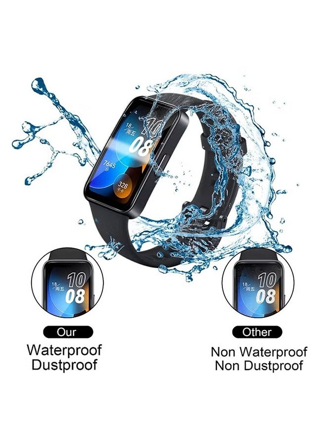 Premium Screen Protector For Huawei Band 9/8,Ultra-Thin TPU Full Coverage Screen Protective Covers for Huawei Band 9/8 Smart Watch (Black)  - Image 2