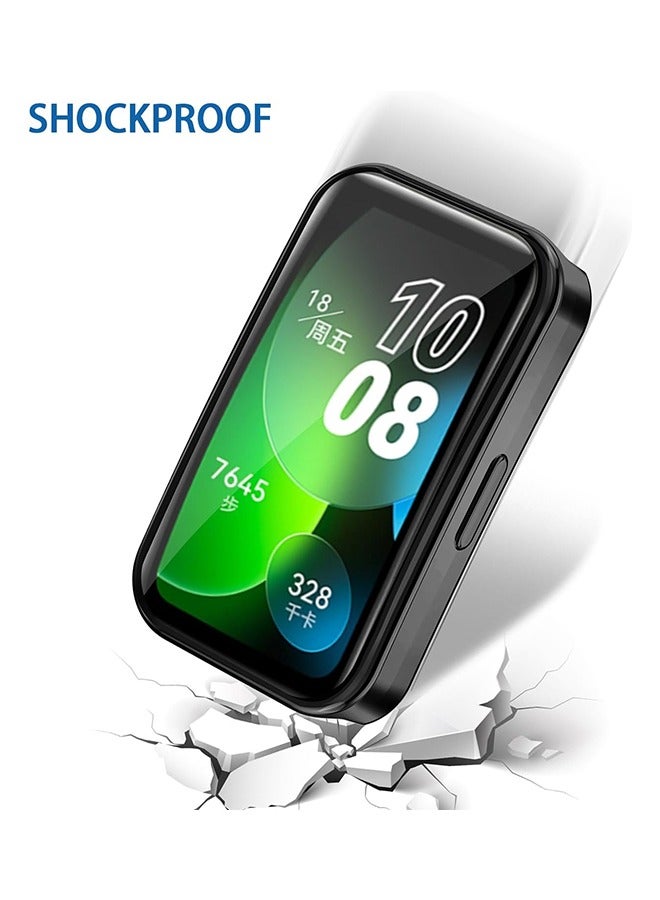 Premium Screen Protector For Huawei Band 9/8,Ultra-Thin TPU Full Coverage Screen Protective Covers for Huawei Band 9/8 Smart Watch (Black)  - Image 3