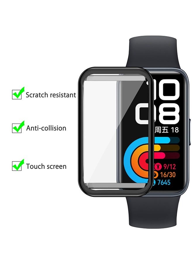 Premium Screen Protector For Huawei Band 9/8,Ultra-Thin TPU Full Coverage Screen Protective Covers for Huawei Band 9/8 Smart Watch (Black)  - Image 4
