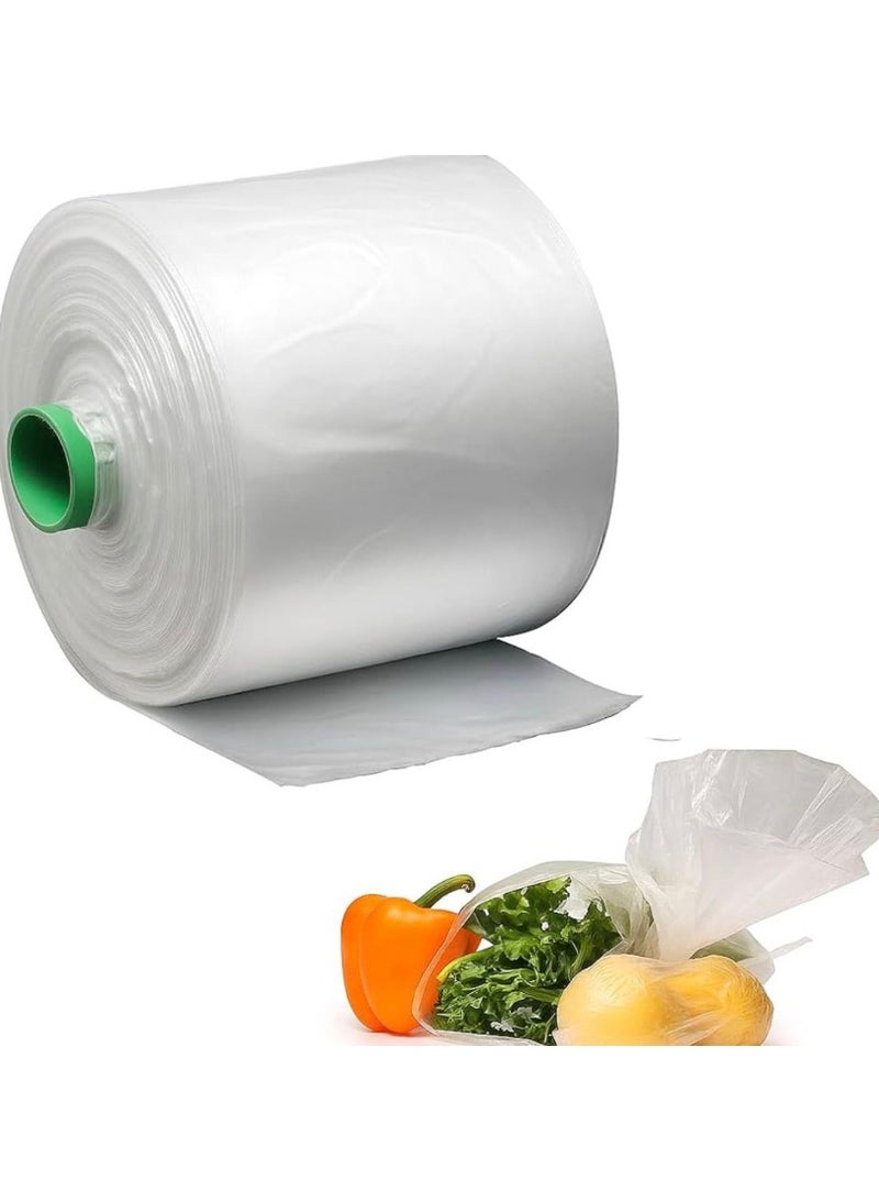 [4 PACK] Plastic Produce Bags Roll, Strong & Tear-Resistant Vegetable & Fruit Storage Bags for Grocery, Kitchen, Supermarket, Transparent Poly Bags for Fresh Produce. - Image 2