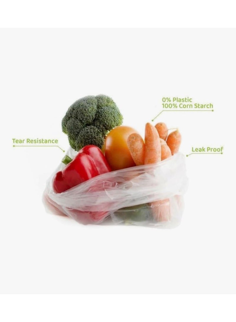 [4 PACK] Plastic Produce Bags Roll, Strong & Tear-Resistant Vegetable & Fruit Storage Bags for Grocery, Kitchen, Supermarket, Transparent Poly Bags for Fresh Produce. - Image 5